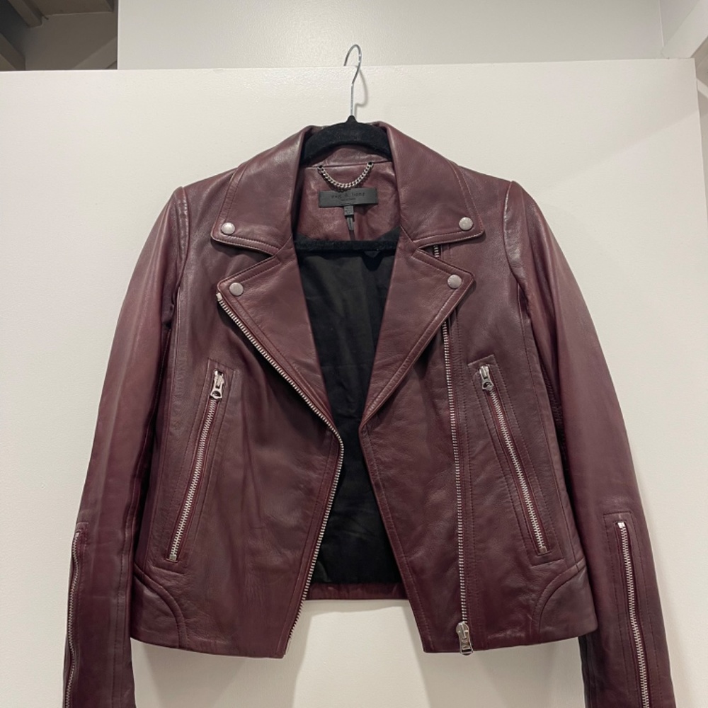 Rag & Brown brown leather jacket. Size xs Women - Picture 2 of 5